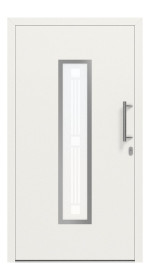 Interio Haustür Alu 6-Sterne 1153 RAL 9016-RAL 9016 Frontansicht außen