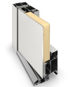 Interio Haustür Alu 6-Sterne 1153 RAL 9016-RAL 9016 Detail Querschnitt