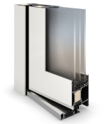 Splendoor Haustür LIGHT L1030 RAL 9016-RAL 9016 Detail Querschnitt