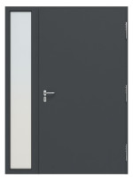 Hörmann Haustür Thermo46 015 mit Seitenteil RAL 7016-RAL 7016 Frontansicht innen