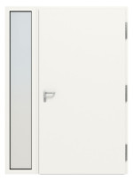 Hörmann Haustür Thermo46 015 mit Seitenteil RAL 9016-RAL 9016 Frontansicht innen