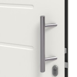 Hörmann Haustür Thermo46 015 mit Seitenteil RAL 9016-RAL 9016 Detail Drücker
