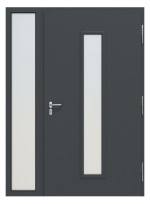 Hörmann Haustür Thermo46 020 mit Seitenteil RAL 7016-RAL 7016 Frontansicht innen