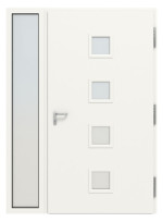 Hörmann Haustür Thermo46 030 mit Seitenteil RAL 9016-RAL 9016 Frontansicht innen