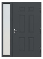 Hörmann Haustür Thermo46 100 mit Seitenteil RAL 7016-RAL 7016 Frontansicht innen