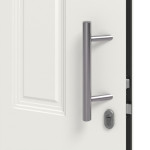 Hörmann Haustür Thermo46 100 mit Seitenteil RAL 9016-RAL 9016 Detail Drücker
