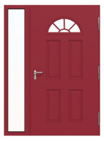 Hörmann Haustür Thermo46 200 mit Seitenteil RAL 3003-RAL 3003 Frontansicht innen