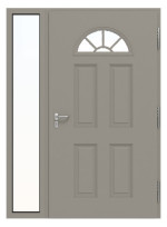 Hörmann Haustür Thermo46 200 mit Seitenteil RAL 7030-RAL 7030 Frontansicht innen