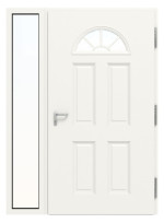 Hörmann Haustür Thermo46 200 mit Seitenteil RAL 9016-RAL 9016 Frontansicht innen