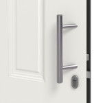 Hörmann Haustür Thermo46 200 mit Seitenteil RAL 9016-RAL 9016 Detail Drücker