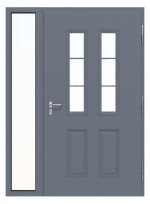 Hörmann Haustür Thermo46 400 mit Seitenteil RAL 5014-RAL 5014 Frontansicht innen