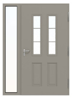 Hörmann Haustür Thermo46 400 mit Seitenteil RAL 7030-RAL 7030 Frontansicht innen