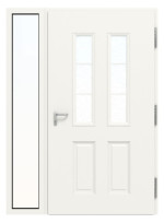 Hörmann Haustür Thermo46 400 mit Seitenteil RAL 9016-RAL 9016 Frontansicht innen