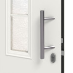 Hörmann Haustür Thermo46 400 mit Seitenteil RAL 9016-RAL 9016 Detail Drücker