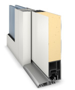Hörmann Haustür Thermo46 400 mit Seitenteil RAL 9016-RAL 9016 Detail Querschnitt
