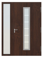 Hörmann Haustür Thermo46 700 mit Seitenteil Dark Oak-Dark Oak Frontansicht innen