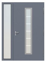 Hörmann Haustür Thermo46 700 mit Seitenteil RAL 5014-RAL 5014 Frontansicht innen
