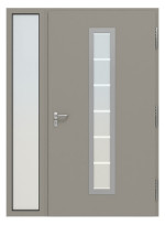 Hörmann Haustür Thermo46 700 mit Seitenteil RAL 7030-RAL 7030 Frontansicht innen