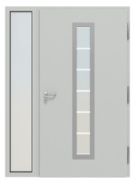 Hörmann Haustür Thermo46 700 mit Seitenteil RAL 7035-RAL 7035 Frontansicht innen