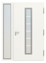 Hörmann Haustür Thermo46 700 mit Seitenteil RAL 9016-RAL 9016 Frontansicht innen