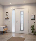 Hörmann Haustür Thermo46 700 mit Seitenteil RAL 9016-RAL 9016 Stilwelt innen