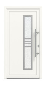 Meeth Haustür Signum PVC 53 RAL 9016-RAL 9016 Frontansicht außen