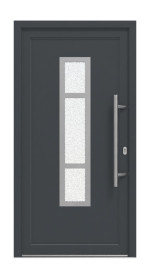 Meeth Haustür Signum PVC 87 RAL 7016-RAL 9016 Frontansicht außen