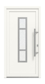 Meeth Haustür Signum PVC 87 RAL 9016-RAL 9016 Frontansicht außen