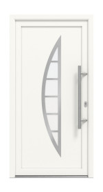 Meeth Haustür Signum Exklusiv PVC 28 RAL 9016-RAL 9016 Frontansicht außen