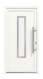 Meeth Haustür Signum Exklusiv PVC 32 RAL 9016-RAL 9016 Frontansicht außen