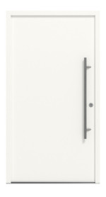 Interio Energiespar-Haustür Stahl-Alu Motiv B05 RAL 9016-RAL 9016 Frontansicht außen