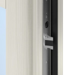 Kneer Haustür Holz 343 Fichte NCS-S-1500-N-Fichte NCS-S-1500-N Detail Schließer