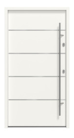 Haustür System S68 2ZA Atena RAL 9016-RAL 9016 Frontansicht außen