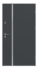 Haustür System S68 2ZA Hebe RAL 7016-RAL 7016 Frontansicht innen