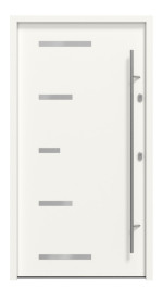 Haustür System S68 2ZA Sparta RAL 9016-RAL 9016 Frontansicht außen