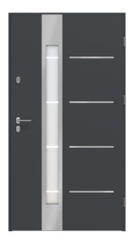 Haustür System S68 2ZA Luna RAL 7016-RAL 7016 Frontansicht innen