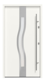 Haustür System S68 2ZA Olimpia RAL 9016-RAL 9016 Frontansicht außen