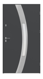 Haustür System S68 2ZA Idalia RAL 7021-RAL 7021 Frontansicht innen