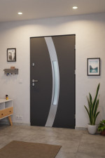 Haustür System S68 2ZA Idalia RAL 7021-RAL 7021 Stilwelt innen