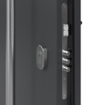 Haustür System S68 2ZA Idalia RAL 7021-RAL 7021 Detail Schließer