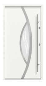 Haustür System S68 2ZA Gaja RAL 9016-RAL 9016 Frontansicht außen