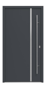 Haustür System S68 ZL ARCTIC Hebe RAL 7016-RAL 7016 Frontansicht außen