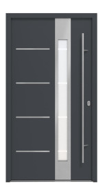 Haustür System S68 ZL ARCTIC Luna RAL 7016-RAL 7016 Frontansicht außen