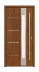 Haustür System S68 ZL ARCTIC Luna Golden Oak-Golden Oak Frontansicht außen
