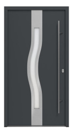 Haustür System S68 ZL ARCTIC Olimpia RAL 7016-RAL 7016 Frontansicht außen