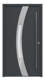 Haustür System S68 ZL ARCTIC Idalia RAL 7016-RAL 7016 Frontansicht außen