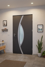 Haustür System S68 ZL ARCTIC Gaja RAL 7021-RAL 7021 Stilwelt innen