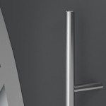 Haustür System S68 ZL ARCTIC Gaja RAL 7021-RAL 7021 Detail Drücker