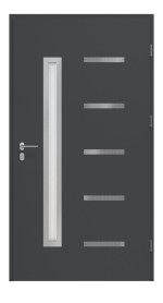 Haustür System S68 ZL ARCTIC Juventus RAL 7021-RAL 7021 Frontansicht innen