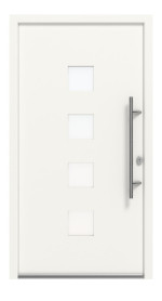 Haustür Smart AL-103 RAL 9016-RAL 9016 Frontansicht außen